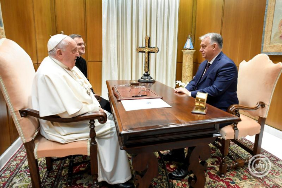 Audiencián fogadta Orbán Viktort Ferenc pápa a Vatikánban