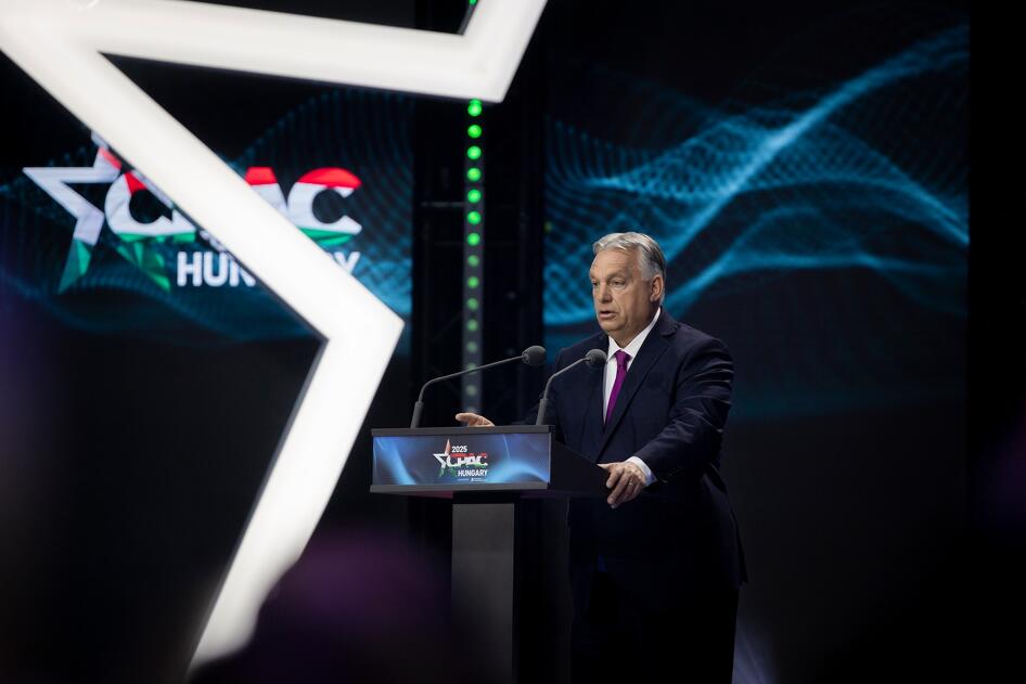 Orbán Viktor miniszterelnök beszédet mond a kétnapos CPAC (Konzervatív Politikai Akció Konferencia) Hungary megnyitóján