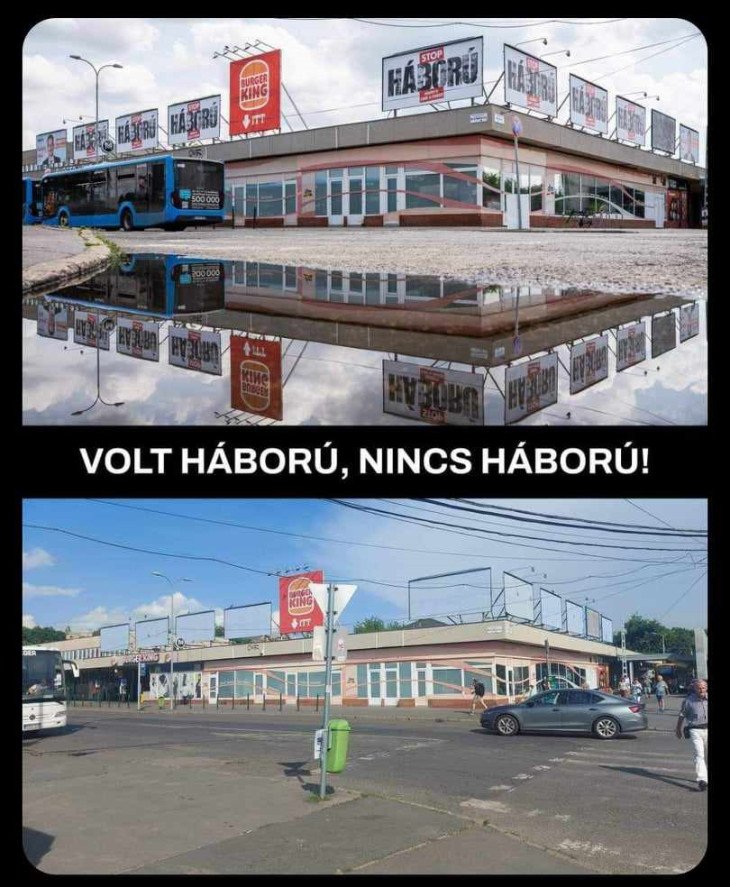 Egy pillanat alatt füstté váltak a háborús Fidesz plakátok