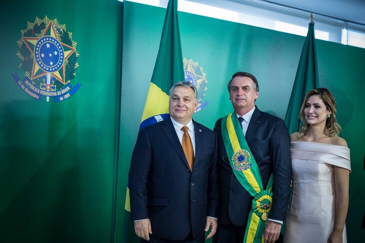Orbán Viktor és Jair Bolsonaro Brazília egykori elnöke