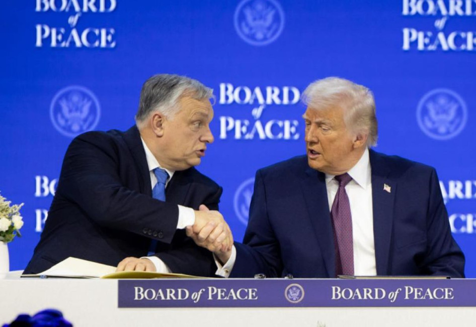 Orbán Viktor és Donald Trump Davosban