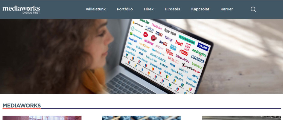 A Mediaworks címlapja