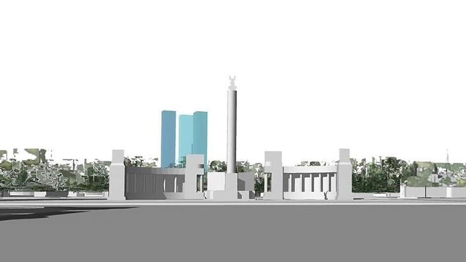 A mini-Dubaj látványterve a Hősök teréről. Forrás: Fővárosi Önkormányzat