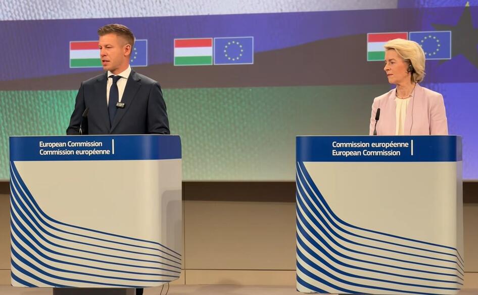 Ursula von der Leyen és Magyar Péter Brüsszelben